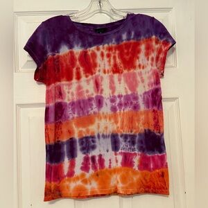 Rue21 Purple and Orange Tie-Dye Short Sleeve Tee